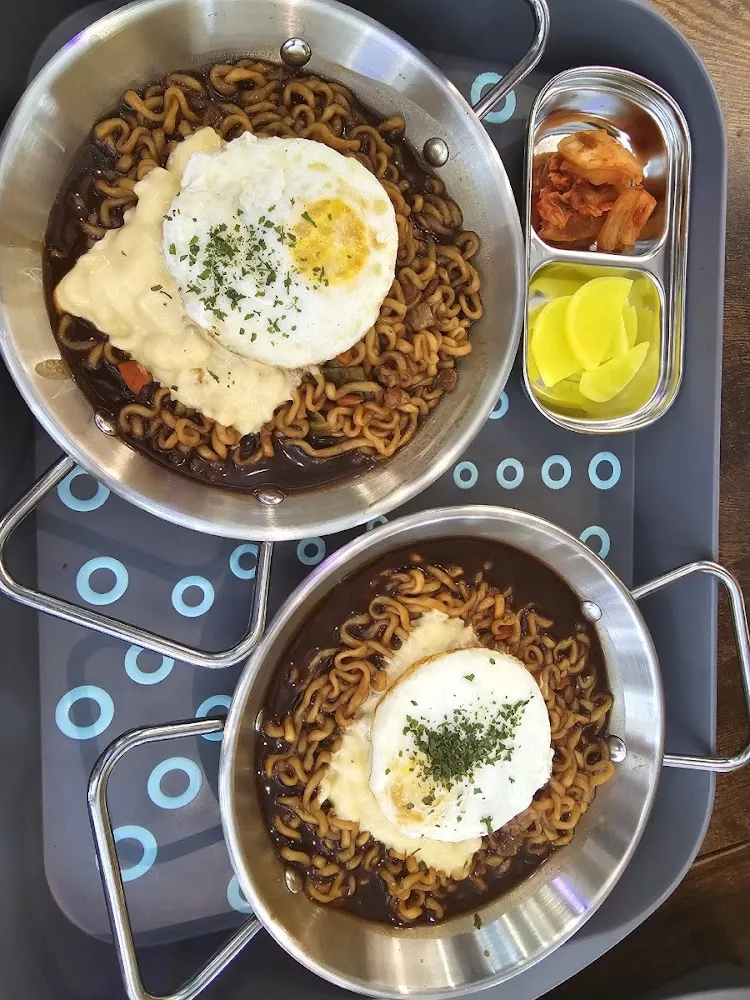 Buldak Bokkeummyeon with Corn Cheese